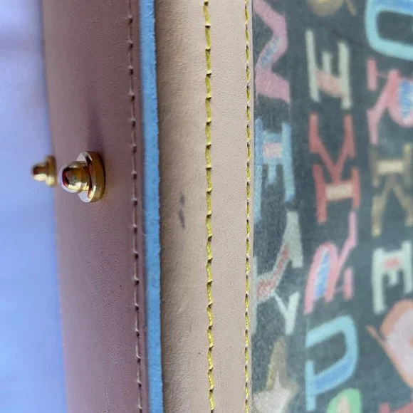 Vintage Dooney & Bourke Multicolor Graffiti Logo Shoulder Bag - Picture 6 of 8